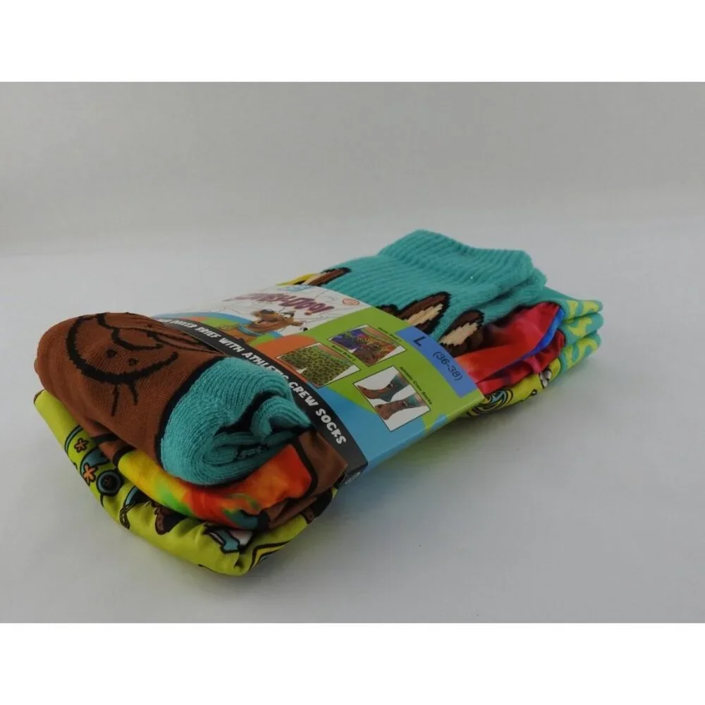 New Scooby Doo Mens Boxer Brief  Crew Sock Set Sz Medium Ruh Roh 3Pc Mystry Mac - Picture 3 of 6